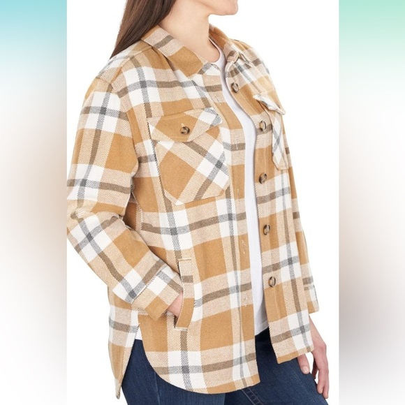 Member's Mark Women's Plaid Button Front Shacket~ City Slicker Medium - Picture 1 of 7